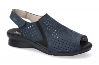 chaussure mephisto sandales polka bleu jean